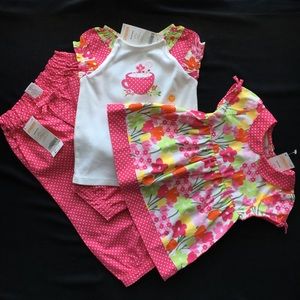 Tea time afternoon tops pants floral set outfit